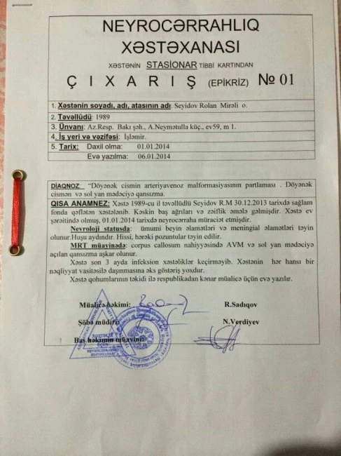 Участнику Yeni Ulduz Ролану Сеидову нужна помощь