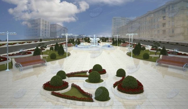 В Баку идут работы по строительству крупного паркинга и парка