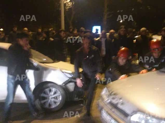 В Баку произошла цепная авария