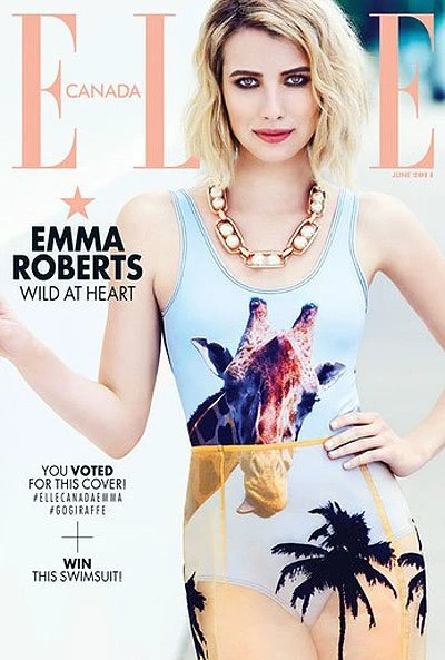 Эмма Робертс в июньском номере Elle Canada
