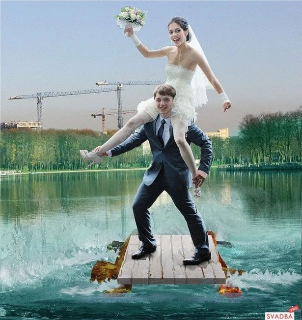 Самые абсурдные свадебные фотографии