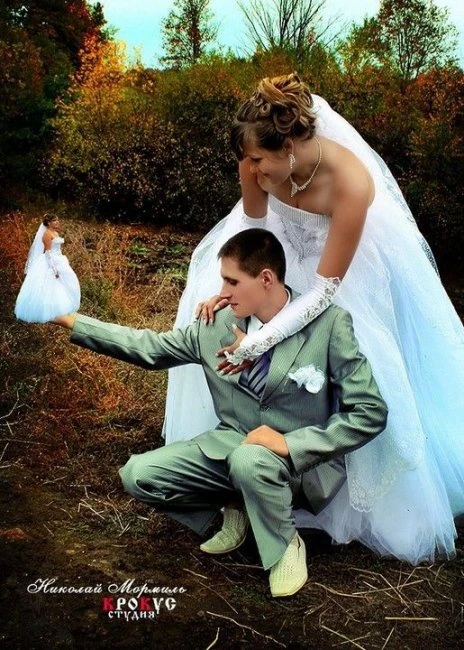 Самые абсурдные свадебные фотографии