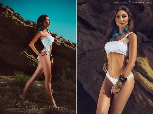 Азербайджанские модели в пляжной фотосессии