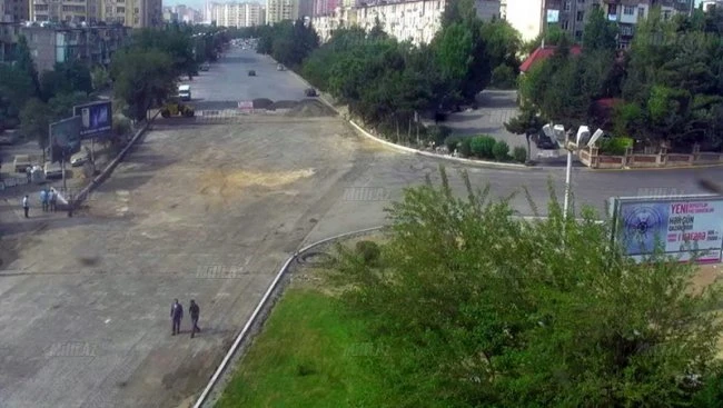 На двух улицах Баку перекрыто автодвижение