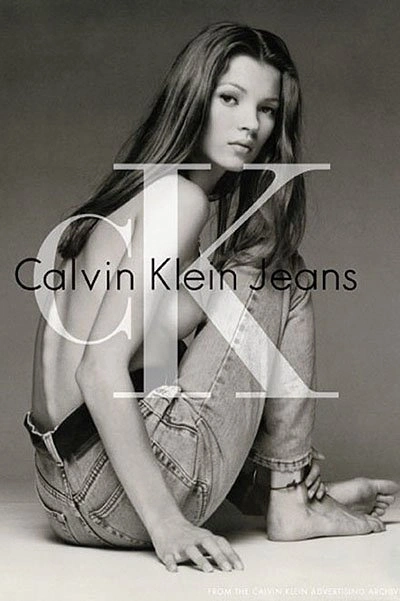 Лотти Мосс в рекламе Calvin Klein