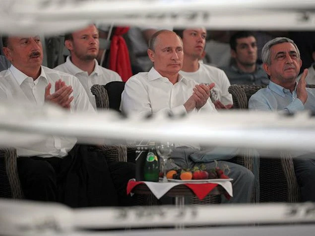 Президенты Азербайджана, России и Армении посетили международный турнир по боевому самбо