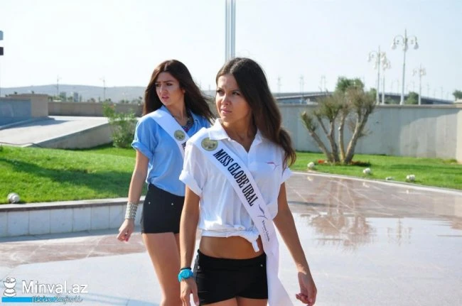 Участницы «Miss Globe İnternational» отдыхают в Khazar Islands (видео)