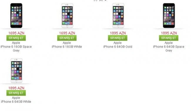 В Азербайджане iPhone 6 продают за 1895 манатов