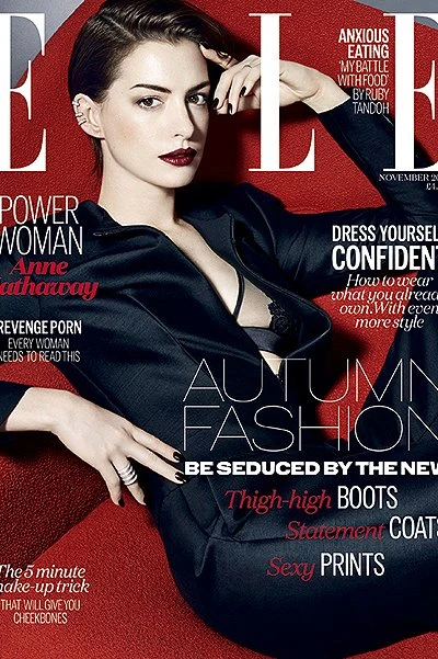 Энн Хэтэуэй на обложке нового номера Elle UK