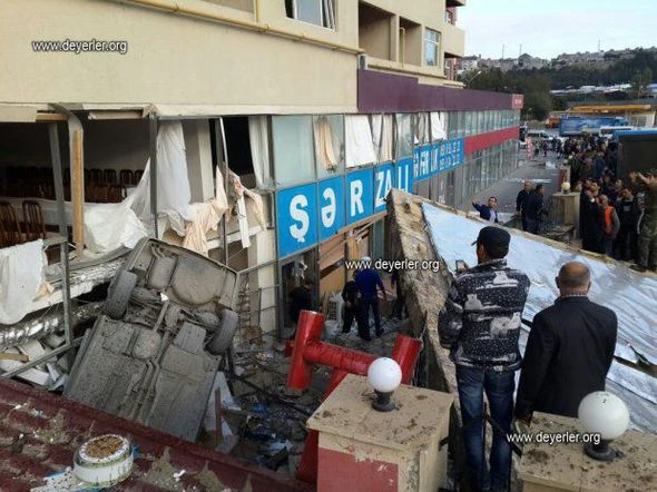 Bakıda marketdə partlayış olub, yaralananlar var