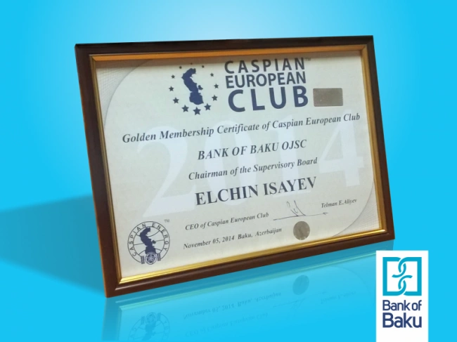 «Bank of Baku» вступил в «Caspian European Club»!
