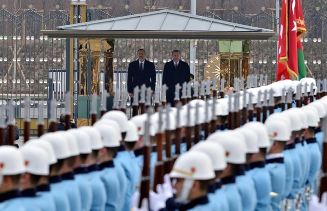 Встреча президента Азербайджана Ильхама Алиева с президентом Турции (видео)