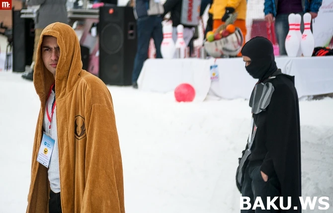 Впервые в Азербайджане с успехом состоялся экстремальный проект JAGUAR SnowBowling (видео)