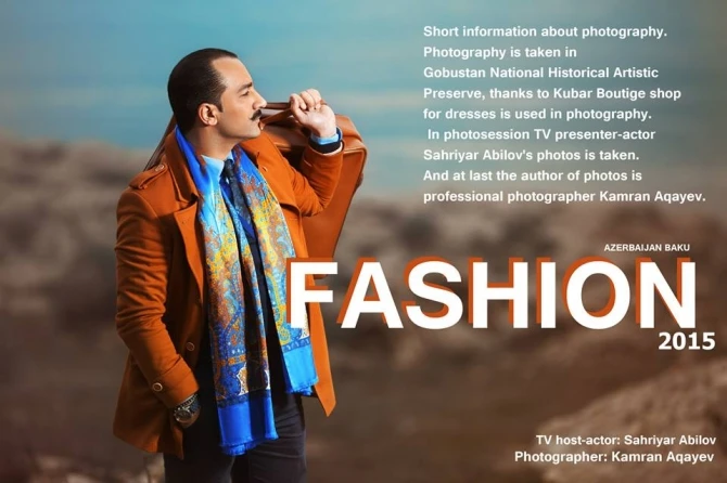 Один из самых стильных телеведущих Шахрияр Абилов снялся в Fashion-фотосессии в Гобустане