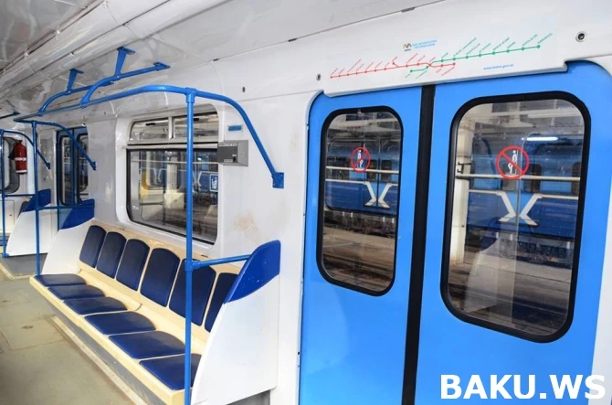 Bakı metrosunun ilk Avropa oyunları üçün gətirilmiş yeni vaqonlar