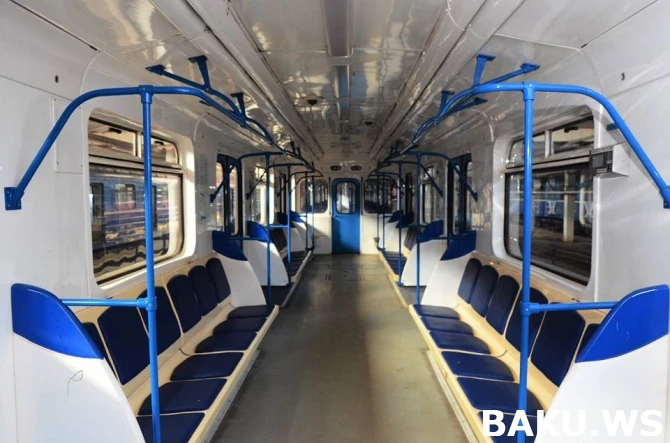 Bakı metrosunun ilk Avropa oyunları üçün gətirilmiş yeni vaqonlar