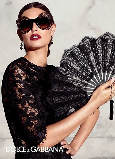 Бьянка Балти в рекламе весенней коллекции очков Dolce & Gabbana