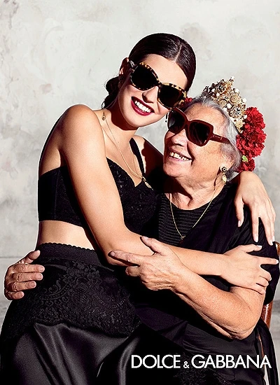 Бьянка Балти в рекламе весенней коллекции очков Dolce & Gabbana