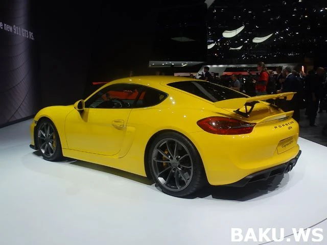 Женева 2015: Очень быстрый и желтый - Porsche Cayman GT4