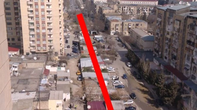 В Баку на улице Шафаята Мехтиева дома и объекты пойдут под снос