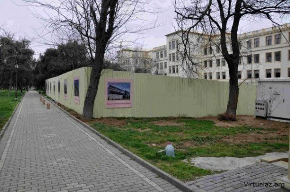 В парке Рихарда Зорге в Баку вырубают деревья