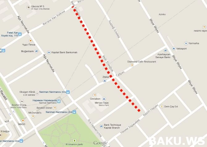 В центре Баку дороги превратились в непреодолимый полигон