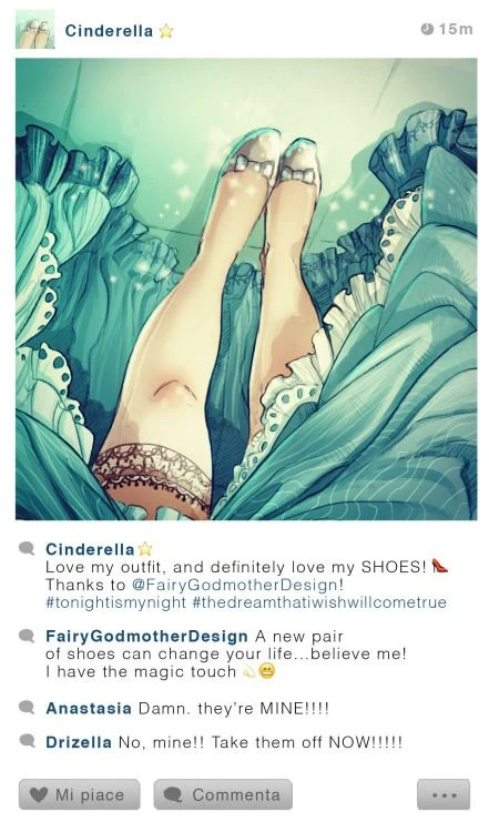 Если бы диснеевские персонажи завели страницы в Instagram