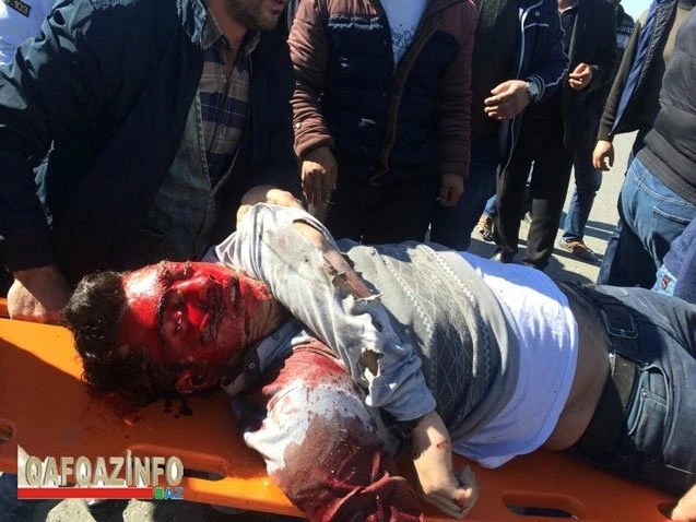 Серьезная авария на трассе Баку-Забрат (18+)