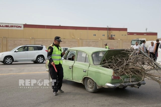 Дорожная полиция несет круглосуточное дежурство на въездах в Баку