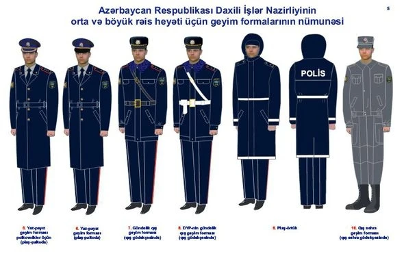 Новая форма одежды для сотрудников МВД Азербайджана