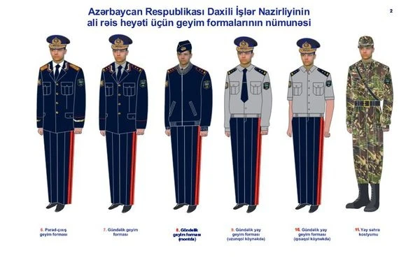 Новая форма одежды для сотрудников МВД Азербайджана