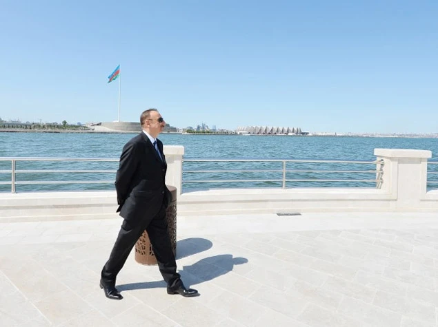 Президент Ильхам Алиев принял участие в открытии Баиловского бульвара