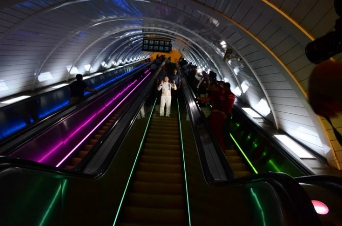Факел первых Евроигр в бакинском метро