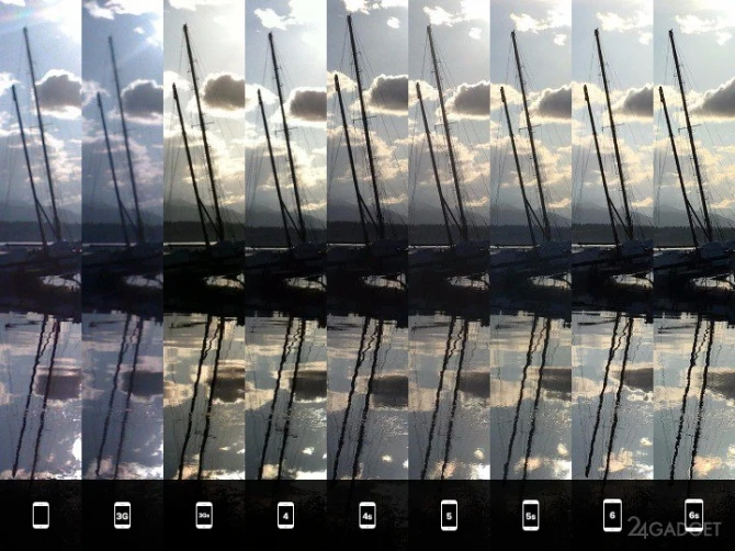 Наглядное сравнение фотографий, сделанных iPhone всех поколений