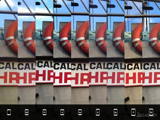 Наглядное сравнение фотографий, сделанных iPhone всех поколений