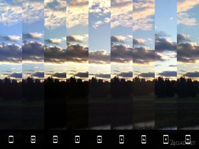 Наглядное сравнение фотографий, сделанных iPhone всех поколений