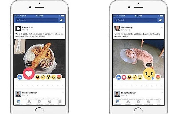 Facebook вводит шесть новых кнопок эмоций