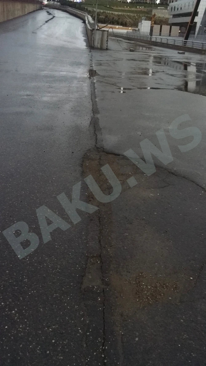 Последствия оползня на Бакинском автовокзале не устраняются