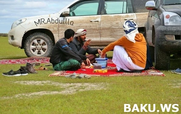Охотничьи приключения арабских шейхов в Азербайджане продолжаются (видео)