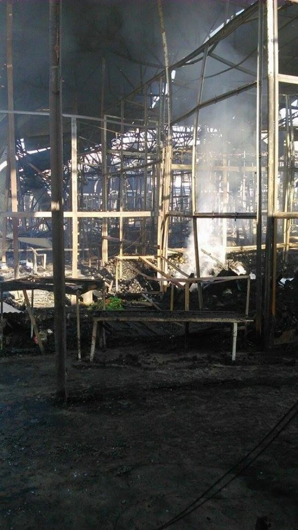 В Саатлинском районе сгорел рынок