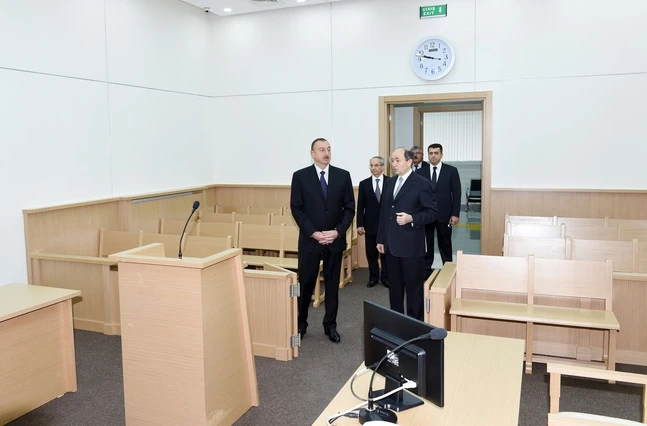 Ильхам Алиев принял участие в открытии Сабунчинского судебного комплекса