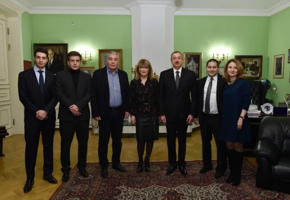 Ильхам Алиев в гостях у семьи Шеварднадзе