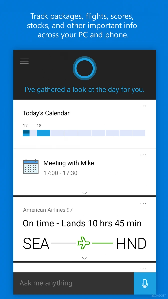 Голосовой ассистент Cortana официально добрался до iOS и Android