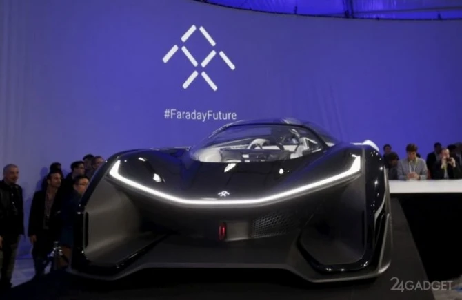 Электрический суперкар от Faraday Future с тысячью лошадиными силами (видео)