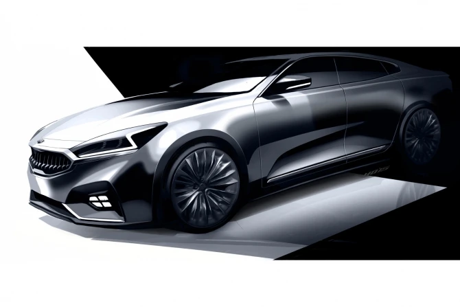 Kia показала стильные фотографии нового седана Cadenza