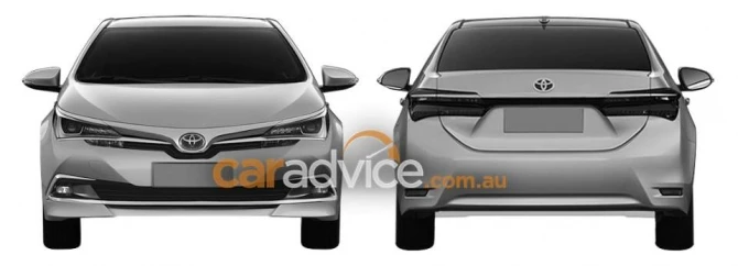 В Сеть попали патентные снимки обновленной Toyota Corolla