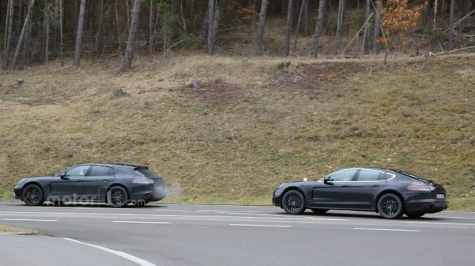 Новый универсал Porsche Panamera впервые замечен на тестах