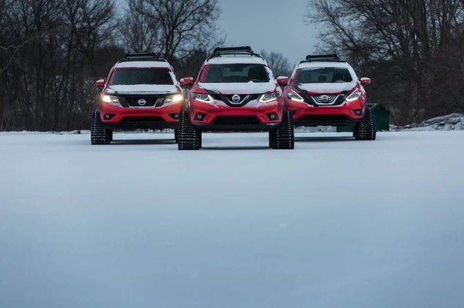 Зимние войны. Nissan представил Murano, Rogue и Pathfinder в облике королей снежных склонов