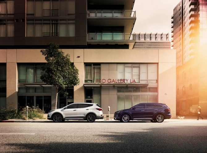Hyundai Santa fe и Grand Santa fe показали свое новое обличье на автосалоне в Чикаго