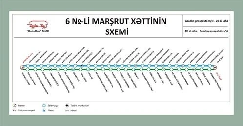 В Баку изменено направление движения маршрутного автобуса (схема)